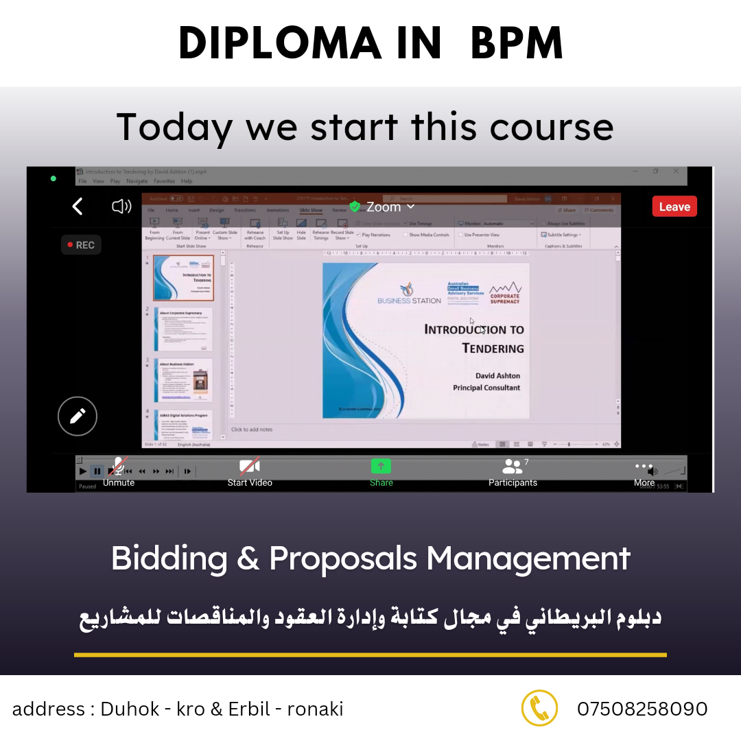 Diploma in bidding and proposals managment course